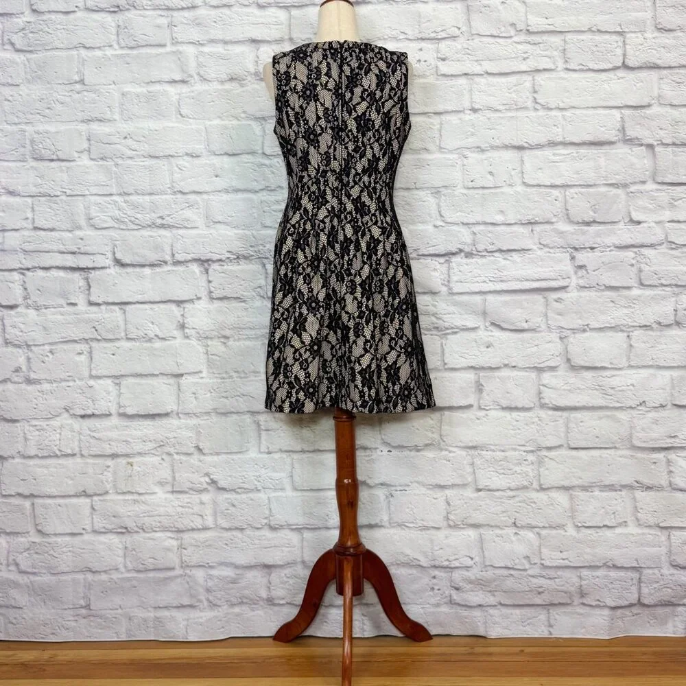 Anthropologie HD in Paris Violante Black & Ivory Floral Lace Dress - Picture 2 of 6